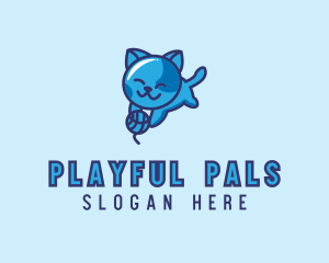 Playful Kitten Cat logo design