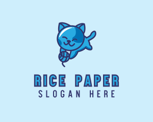 Playful Kitten Cat logo design