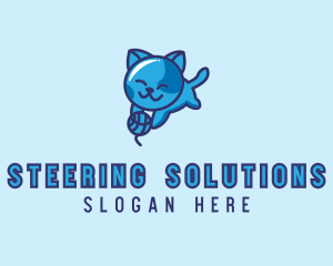 Playful Kitten Cat logo design