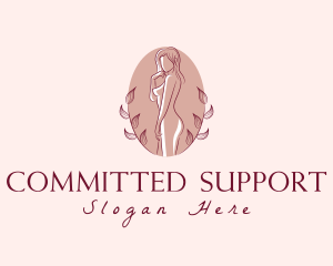 Natural Female Body Massage logo design