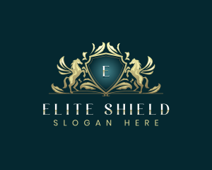 Luxury Pegasus Shield logo design