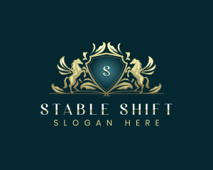 Luxury Pegasus Shield logo design