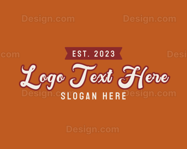 Retro Business Banner Logo