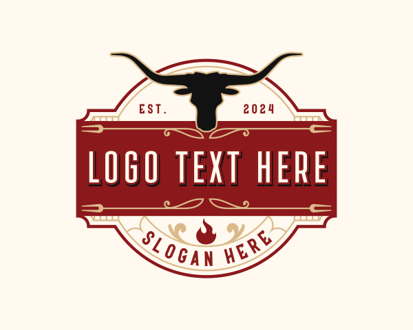 Longhorn Bull Barbecue logo