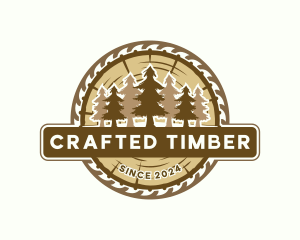 Forest Timber Sawmill logo design