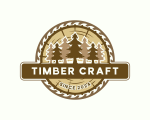 Forest Timber Sawmill logo design