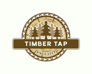 Forest Timber Sawmill logo design