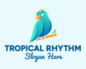Gradient Tropical Parrot logo