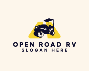 Construction Road Roller logo design