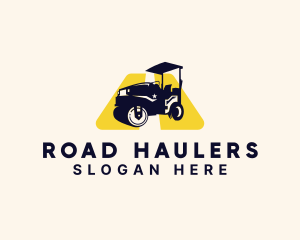 Construction Road Roller logo design