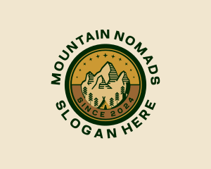 Camping Mountain Reserve Park logo design