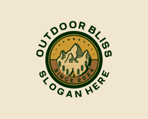 Camping Mountain Reserve Park logo design