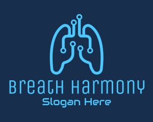 Blue Respiratory Lungs Tech logo