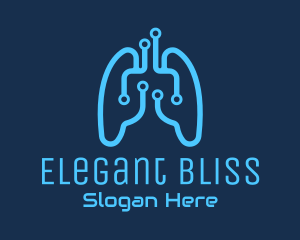 Blue Respiratory Lungs Tech logo