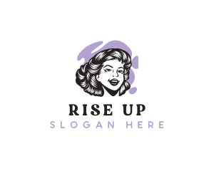 Female Retro Woman Logo