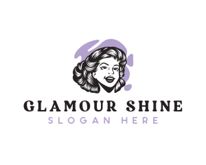 Female Retro Woman logo design