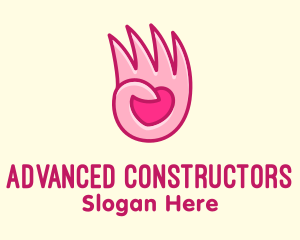 Pink Loving Hand logo design