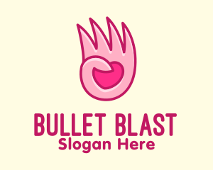 Pink Loving Hand logo design