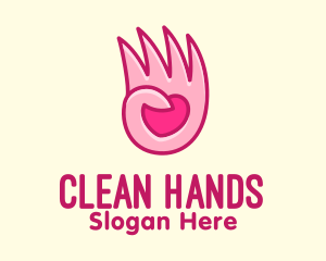 Pink Loving Hand logo