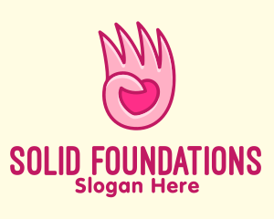 Pink Loving Hand logo