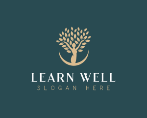 Wellness Tree Woman Therapy logo design