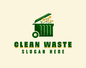 Flower Garbage Disposal logo design