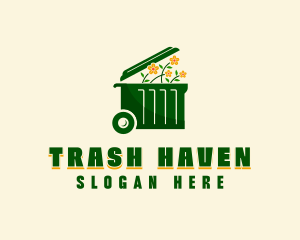 Flower Garbage Disposal logo design