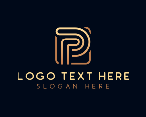 Monoline Luxury Letter P Logo