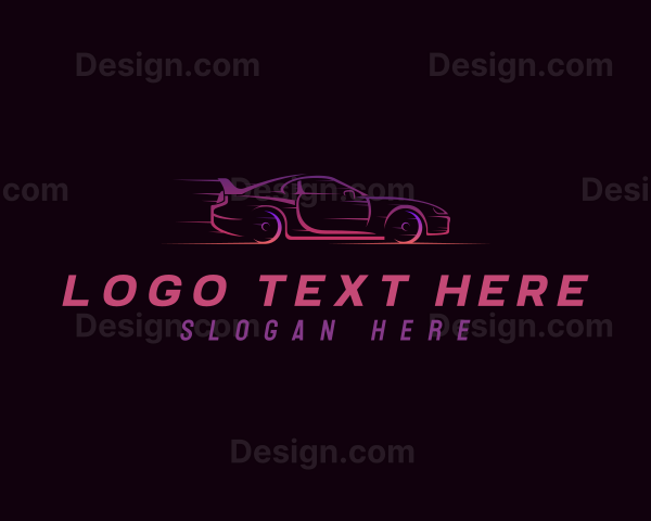 Fast Auto Racing Car Logo