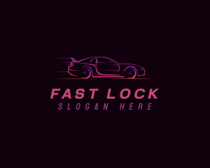 Fast Auto Racing Car  logo design