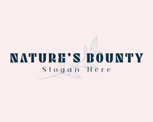 Organic Nature Leaf logo design