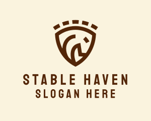 Horse Shield Crest logo