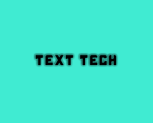 Tech Gaming Text logo design