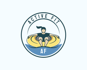 Water Tubing Fitness logo design