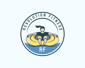 Water Tubing Fitness logo design