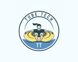 Water Tubing Fitness logo design