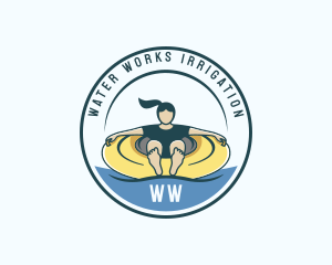 Water Tubing Fitness logo design