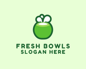 Green Coconut Milk logo design