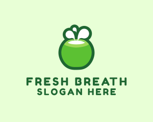 Green Coconut Milk logo design