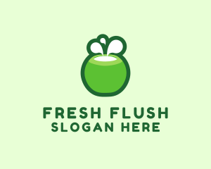 Green Coconut Milk logo design