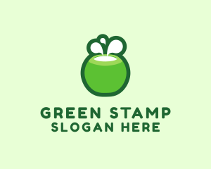 Green Coconut Milk logo design