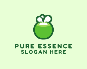 Green Coconut Milk logo design