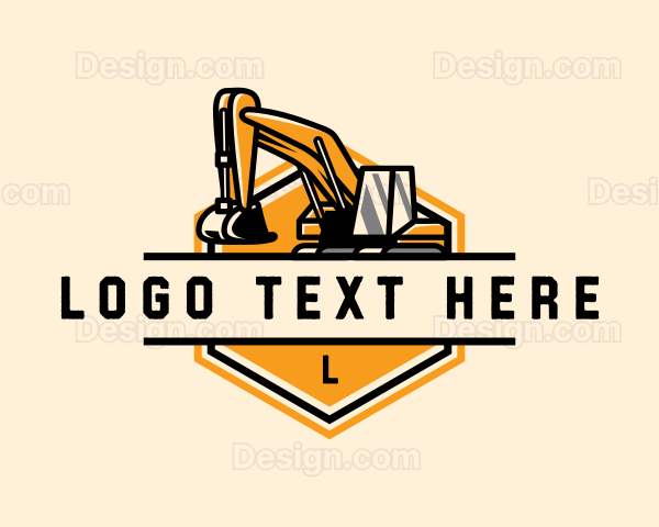 Excavator Digging Construction Logo