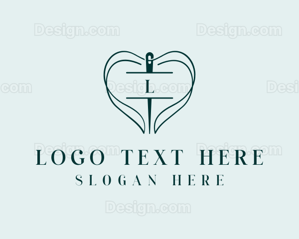 Thread Needle Sewing Logo