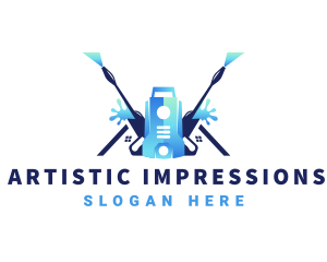 Pressure Washer Equipment Cleaning logo design