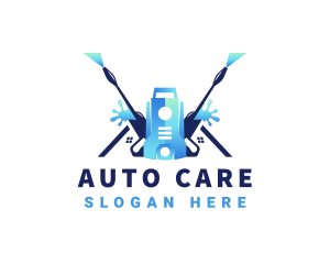 Pressure Washer Equipment Cleaning logo design