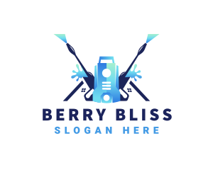 Pressure Washer Equipment Cleaning logo design