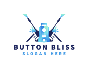 Pressure Washer Equipment Cleaning logo design