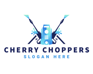 Pressure Washer Equipment Cleaning logo design