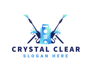 Pressure Washer Equipment Cleaning logo design